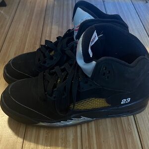 Jordan Black Sneakers with Red Details